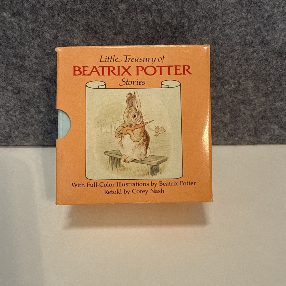 Vintage Beatrix Potter Book- 1985 Little Treasury of Stories Mini Box Set of 6